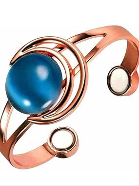Copper bracelet for women, Ultra Strength Magnetic Bracelets Adjustable, MOON